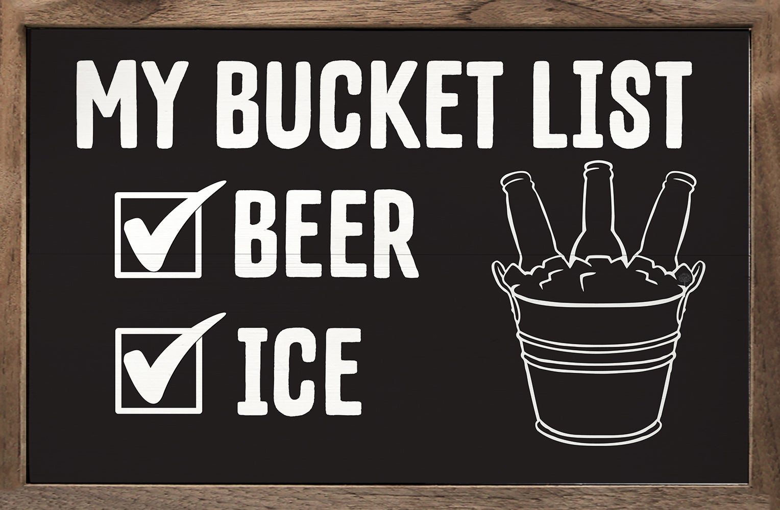 My Bucket List Beer And Ice Black bar (coffee & more) Kendrick Home